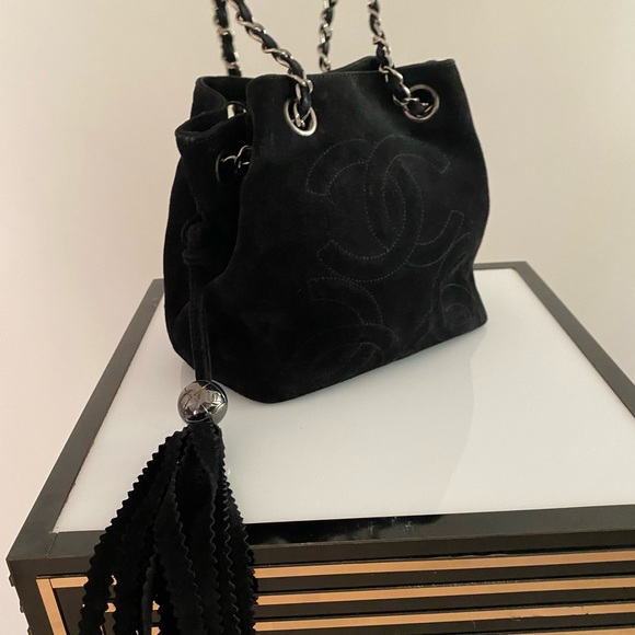 Chanel Rare 90s Micro Mini Drawstring CC Logo Bag - Picture 3 of 7